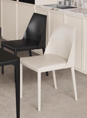 意餐式极简马椅28470餐简约鞍家用靠背椅子轻奢设计师厅桌椅感餐