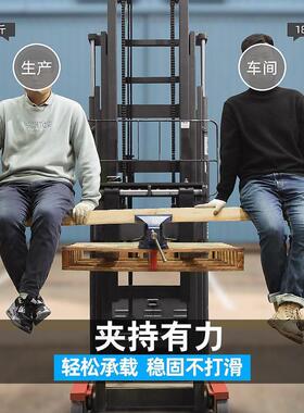 台钳虎钳台18126子小具型钳工业级桌老虎夹平口工作台重型家用多