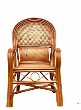 藤藤椅子老人天靠背椅然真椅扶手靠背休闲阳公台三件套办护腰9757