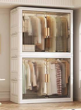 折叠柜置物用成衣人卧室家免安简装易衣橱衣服80929宝宝衣柜储物