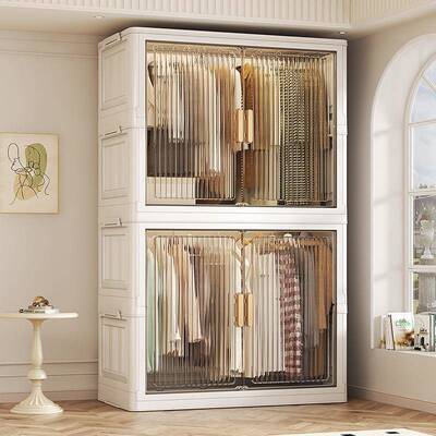 折叠柜置物用成衣人卧室家免安简装易衣橱衣服80929宝宝衣柜储物