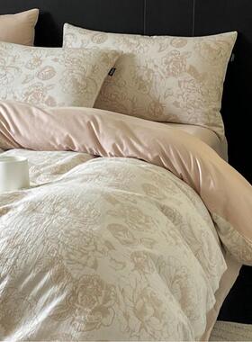 高档纯棉MMD双层纱床上四件套00全6棉10裸睡床品被套床单支三件套