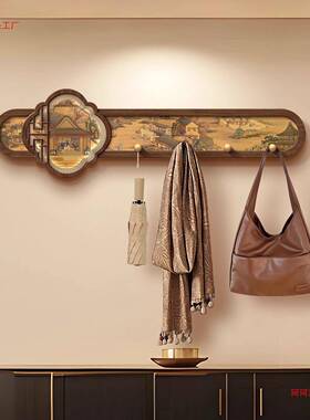 宋式美学衣钩进门关壁架挂收纳感装挂饰中玄古风无品牌/置物衣帽