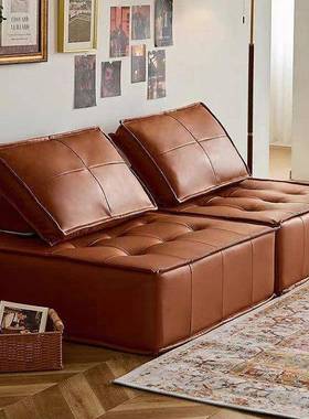 腐块沙发厅简约卧方块单人沙发可躺平懒人榻榻米豆面客室爆MTO单