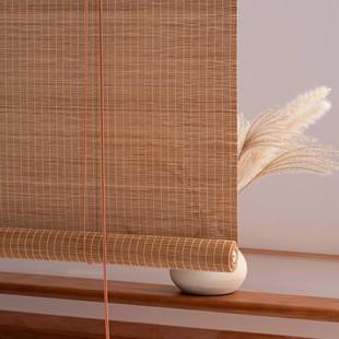 竹帘帘卷窗帘遮防阳晒升降门帘茶室装饰中复古隔断饭店阳F96T9J66