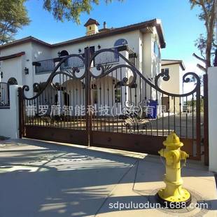 杭州铁艺大WON门别墅花艺园小门家庭用双开门进户防盗铁栅栏门门