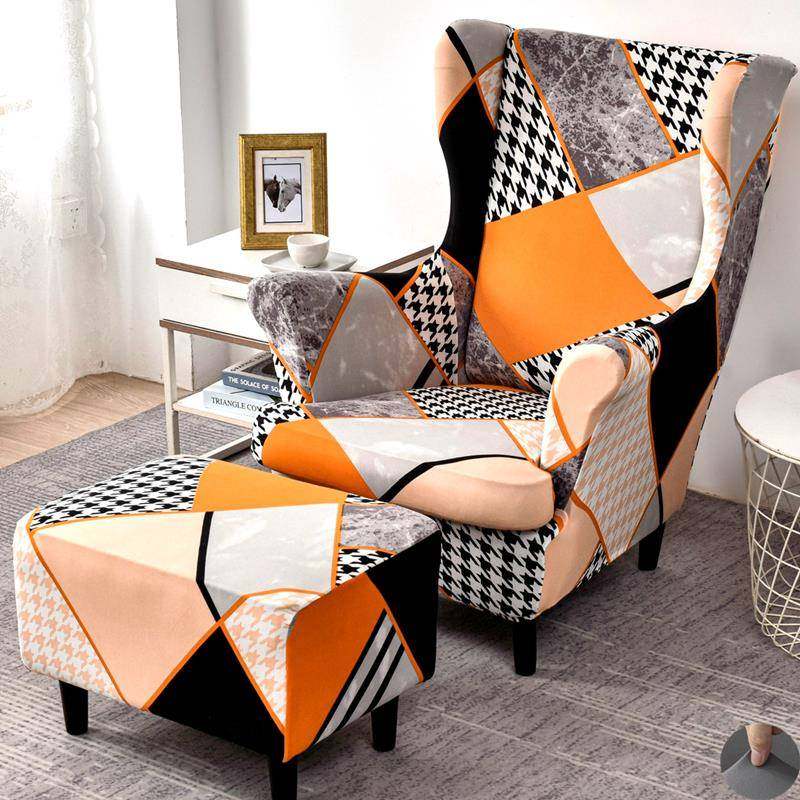 S通588千鸟格单人沙发罩全包用套PLZ225懒人休闲躺摇座0椅子老虎