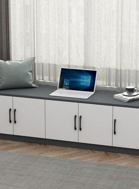 家用窗柜储物简375易地柜矮柜窗台柜置物柜嗮收防纳飘柜钉制柜可