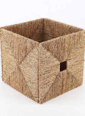 G1F水葫芦草物收纳海草杂手工编织篮可折叠储TJZ篮家居物藤编收