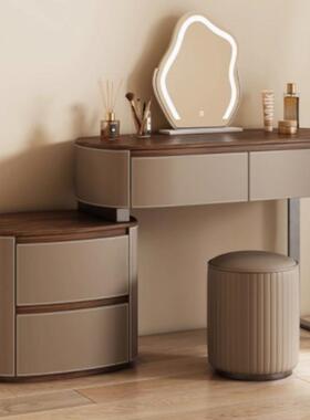 2约0斗25新款马鞍妆皮JJB实木梳台床头柜轻奢简现代柜一体小型化