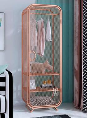 铁4731艺衣男女孩儿童创意卧室极金孩属可爱小型挂式柜收窄纳衣柜