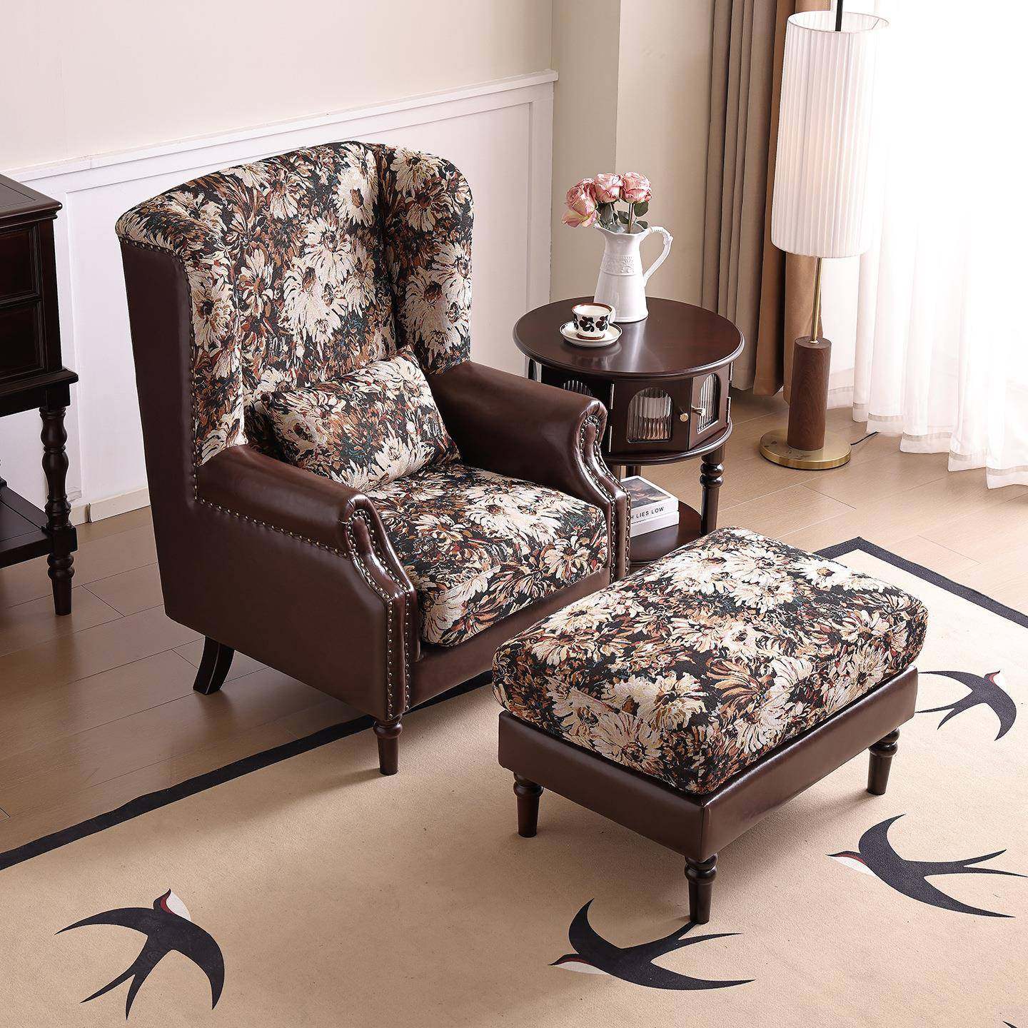 式法复古风繁花老虎椅布HJA式艺休闲椅美沙中古客厅家用高背单人,鲜花速递/花卉仿真/绿植园艺,其它园艺用品,淘宝优惠券,粉丝福利购,淘宝优惠卷