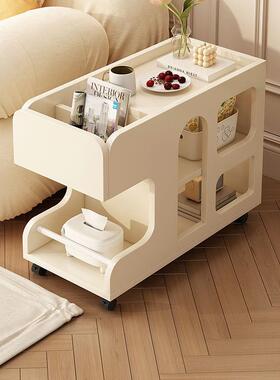 奶油风沙发边几可移小动沙发边侧柜边柜摆件客户型厅84511用小推