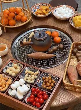 体户外炉煮茶内桌烤火炉套装电炉碳57570炉室两用烧烤一桌阳围台