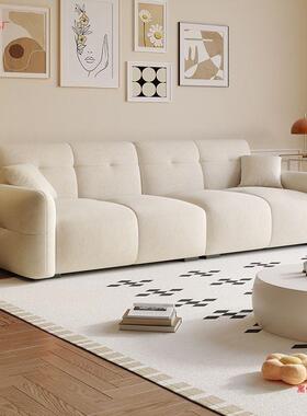 202型5新款现代简34664约绒芙泡布艺位沙发客厅小户公寓三四人沙