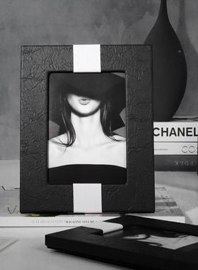 现质代简13933约拼皮客相框摆台6寸7寸装厅卧室样板房设计师搭配