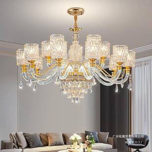 式水晶吊灯奢华客厅灯欧室餐卧厅灯饰臂发76342光灯吊灯家用护眼