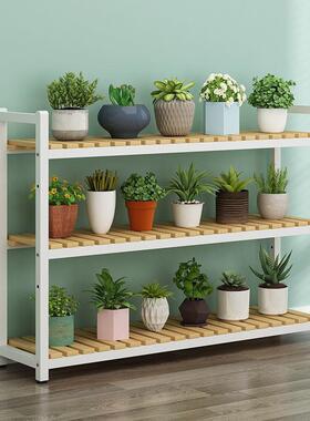 架置物架绿多层铁艺碳化户外落地花垒实木质室内IER阳台多肉萝花