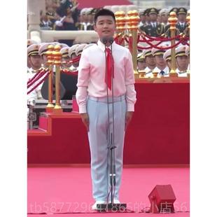 正品诵六女一儿童冯琳同款服中朗小学生红领巾大合唱男童主持演出