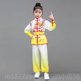 正品儿童武术服装比表服装套装演中小学生中长袖、式短袖功夫训练