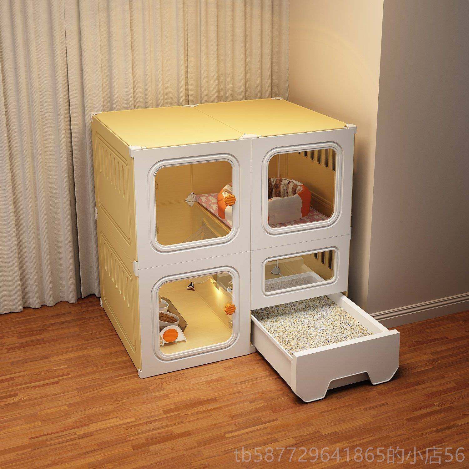 正品笼子猫砂盆猫一体猫厕屋猫别墅猫窝猫舍猫猫用咪家室内不占地,宠物/宠物食品及用品,猫笼子/猫别墅,淘宝优惠券,粉丝福利购,淘宝优惠卷
