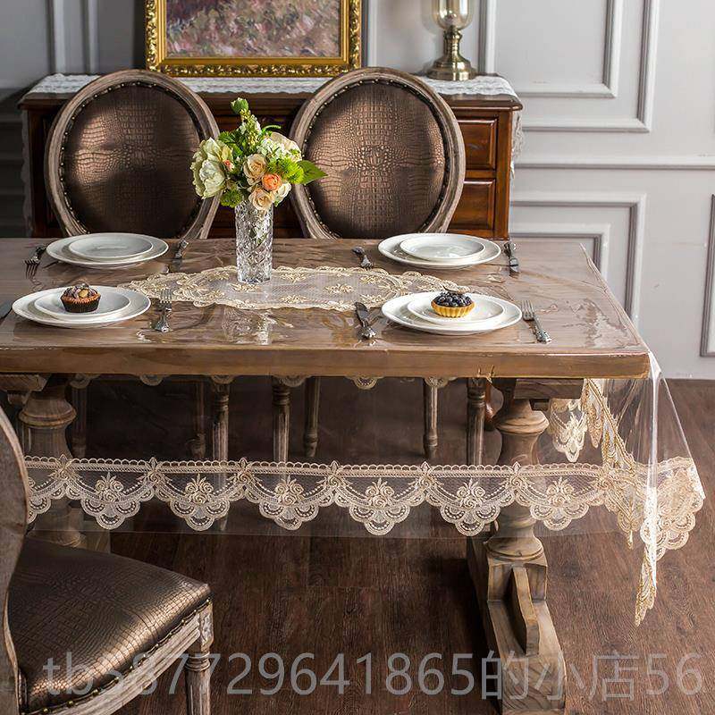 正品垫P丝VC茶几桌布防水防油桌免蕾洗桌布透明软玻璃水晶板餐桌