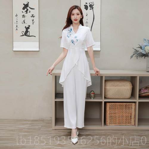 高档仙气风中式足疗浴技工作服师气质套装高美端容院理足疗养生工