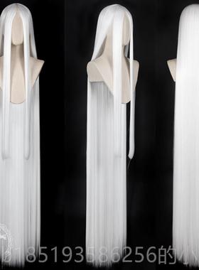 高档曼s柒殿c阁万用长直发150m黑白色银白色古装长直发高温丝色co