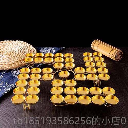 高档字卍字烛双排49盏酥灯架莲花供油佛灯座佛灯供灯蜡万烛台家用