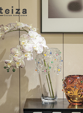 Oteiza简约现代玻璃花器摆件样板间酒店家庭花店客厅展厅软装饰品