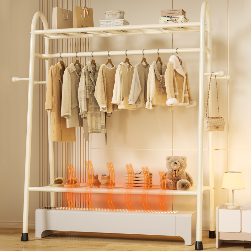 踢脚线取暖器烘衣架专用晾衣架落地卧室简易贴脚线挂衣烘干暖气片