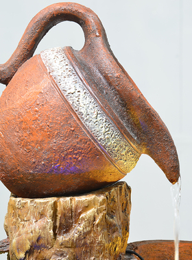 水调江南田园风家居创意装饰品庭院客厅招财流水造景水景落地摆件