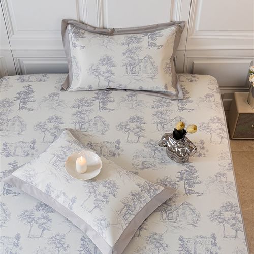 文艺花卉简约A类冰丝凉席三件套 夏季可水洗折叠空调席家用软席子