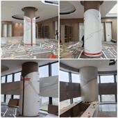 强岩板热弯曲面弧形工电艺面板圆柱视柜高端背景岩墙墙转角旋转楼