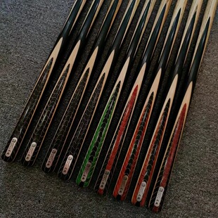 奥秘美洲豹官方旗舰台球杆龙鳞台球杆一体通杆小头中式英式斯诺克