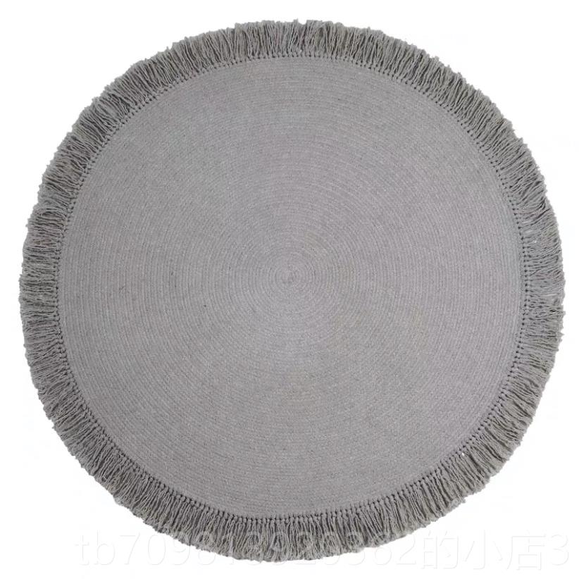 高档茶几地毯圆形 纯色 高质量天毯然牦牛织手工编地毯 卧室地 地