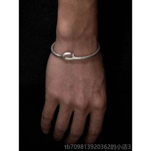 情侣礼物 90足黄铜双色撞色I镯子 可拆 Clos9er手镯 高档VXTORM银