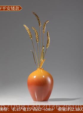 高档岁岁平麦穗铜件现代安轻奢厅玄客关电视柜壁龛竖高摆软装高级