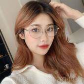 高档近眼镜蓝女护防光视防辐射电脑目镜网红款 潮男大脸 眼镜框韩版