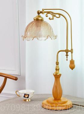 高档美式古名宿台灯日式怀旧玻古vint璃age灯中文艺覆书房卧室床