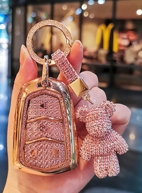 适用凯迪拉克xt5钥匙套GT4汽车xts壳ct6包atsl扣XT6女srx卡迪ct45