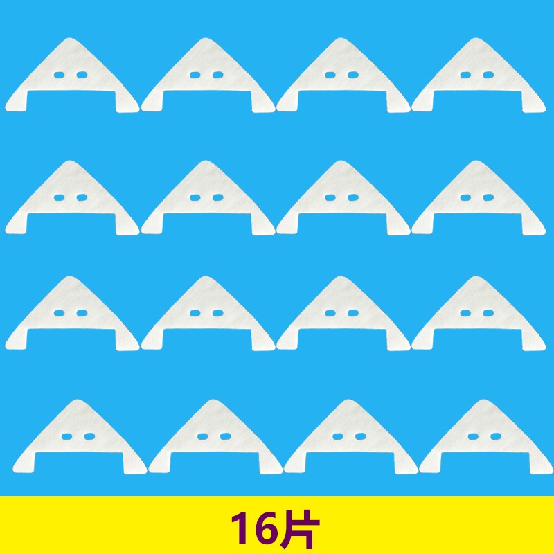 安全擦玻璃工具清洁器配件16只装加大毛毡4根硅胶刮水胶条套装