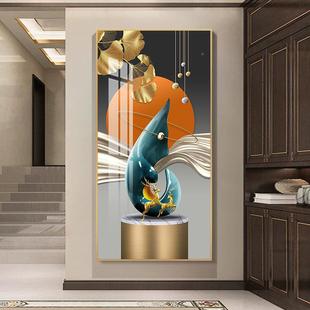现代壁约玄廊关装饰画抽象玄幻画走过002道竖版挂简画入户正对门