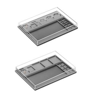 修表工具属零件盒金多格件区放分防震托片无品牌/零件螺丝配存盘