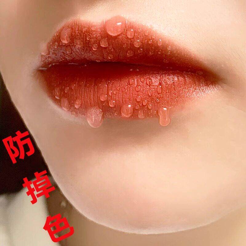 推荐不沾杯不掉色奶茶豆沙色口红雨衣抖音爆款持久定妆神器