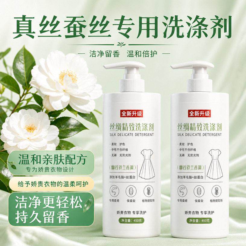 真丝洗衣液家用精致手洗涤剂桑蚕特殊材质洗衣液