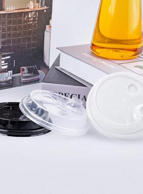 奶茶90密封防杯盖一次90性注厚口径加饮料密封防漏塑盖PP塑料连塞