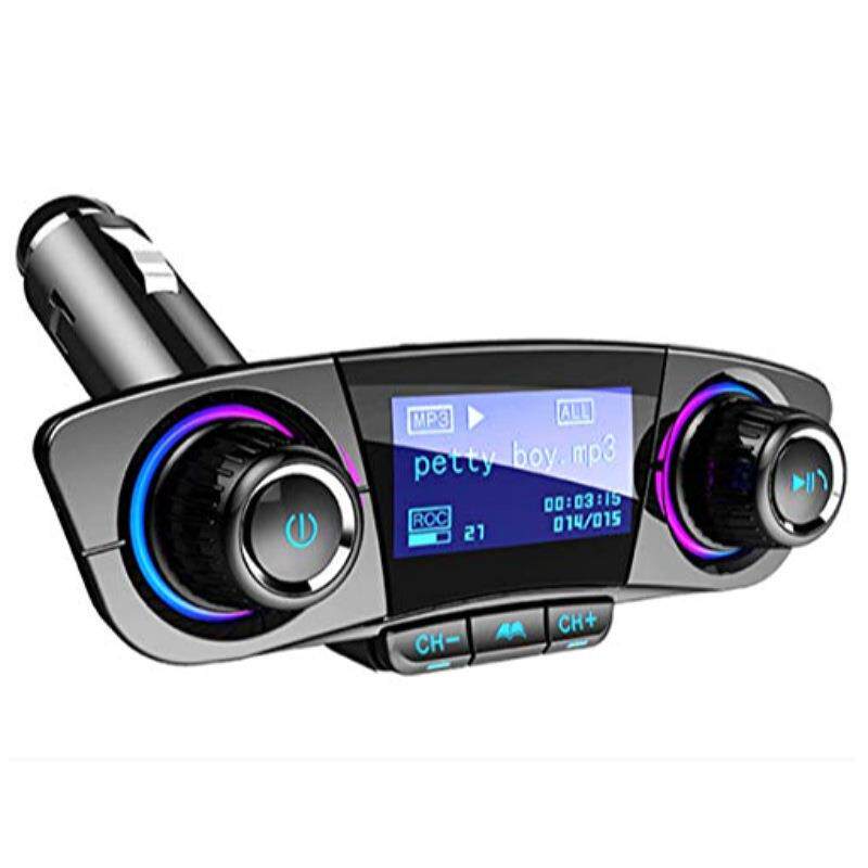 T06新款私模车载800MP3蓝牙免提车B载蓝牙fm发射快器2.1A充支