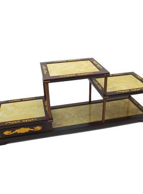 低实木架客ZOP厅连体大号博古架多宝高格花几置物架中式格花多宝