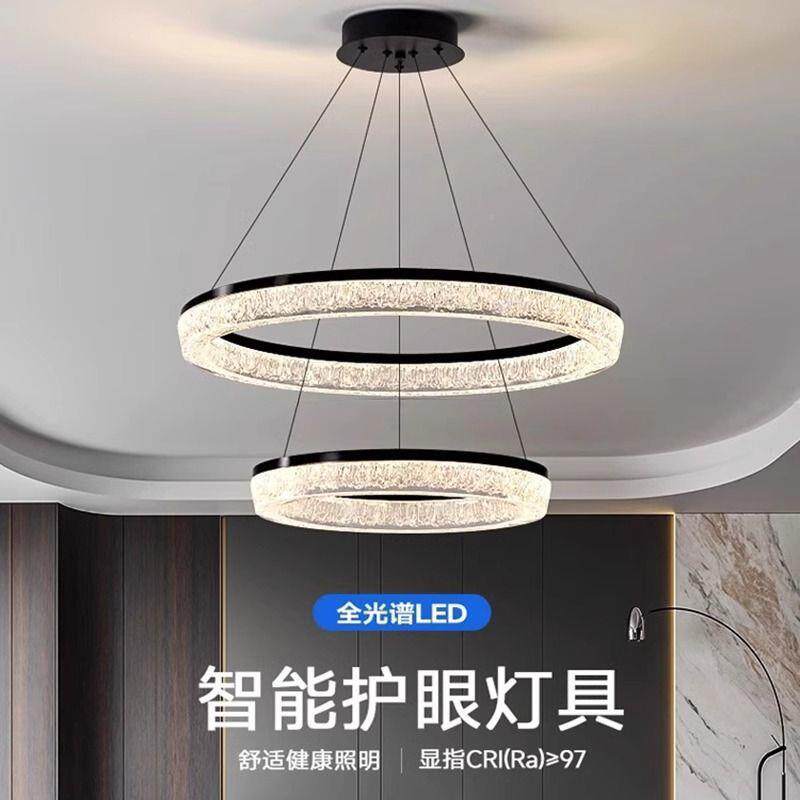 客具厅吊灯现代简约年2026新款家用意形式极简圆高级感护720眼灯